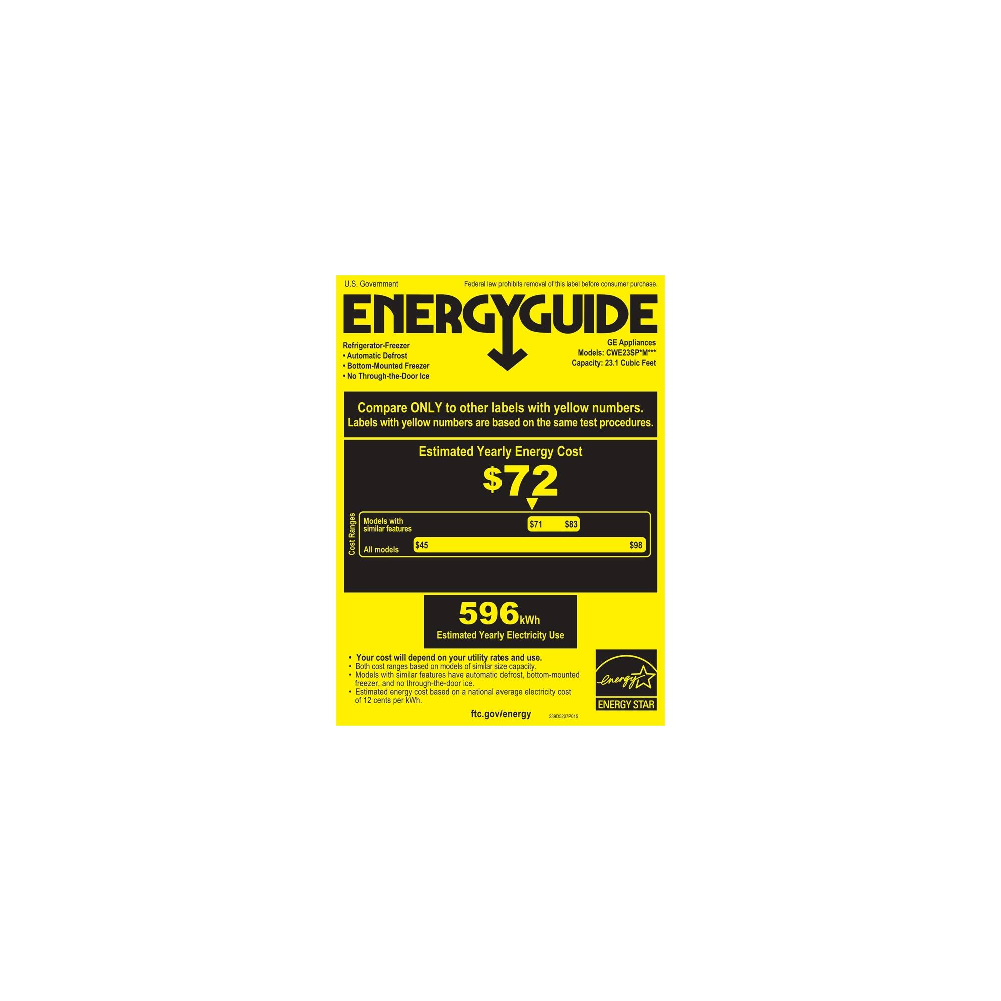 Café - 23.1 Cu. Ft. French Door Counter-Depth Refrigerator - Matte Black - Energy_Guide
