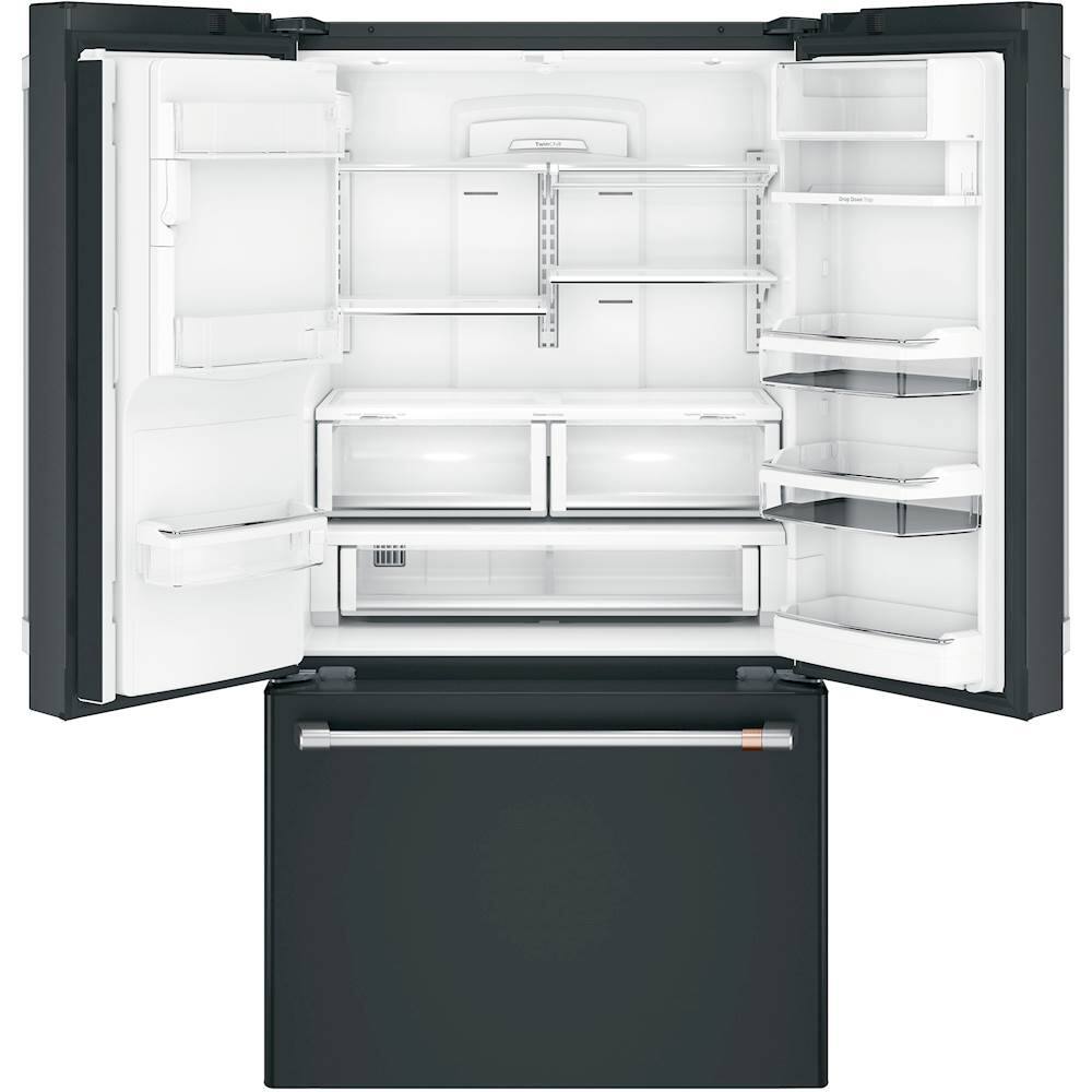Café - 22.2 Cu. Ft. French Door Counter-Depth Refrigerator with Keurig Brewing System - Matte Black - Alt_View_Standard_2