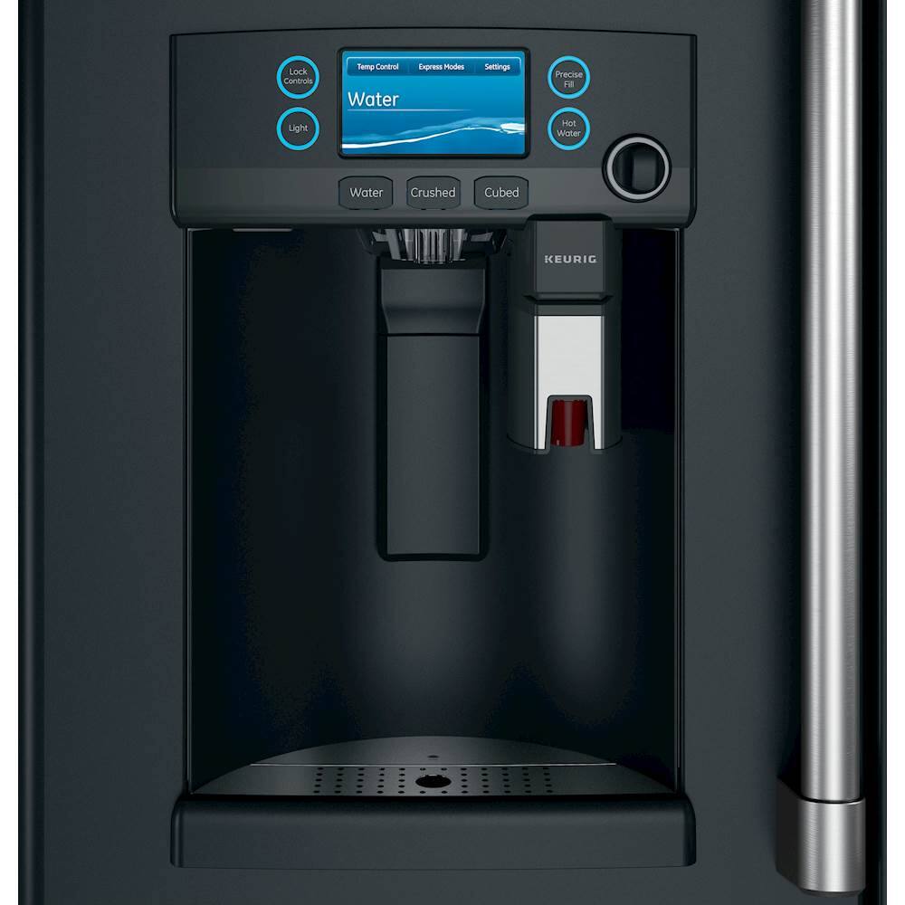 Café - 22.2 Cu. Ft. French Door Counter-Depth Refrigerator with Keurig Brewing System - Matte Black - Alt_View_Standard_4