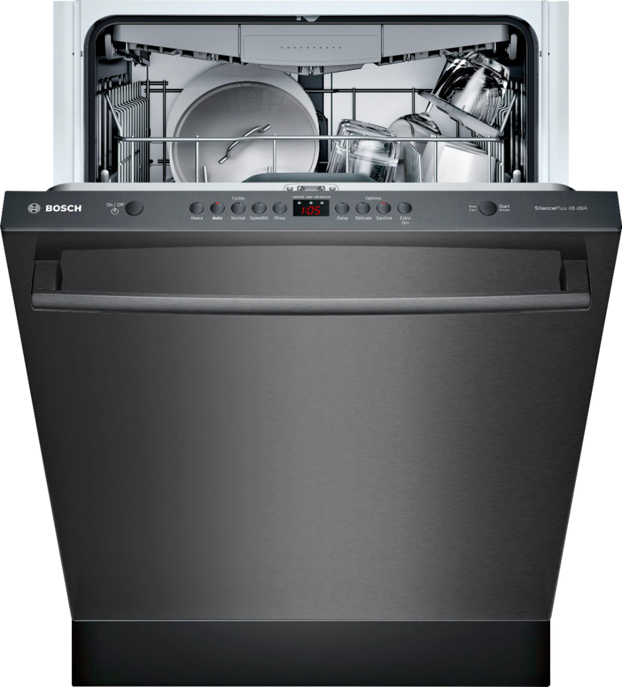 Bosch 100 Series 24 Top Control Built In Dishwasher Black   6290308 Sd 