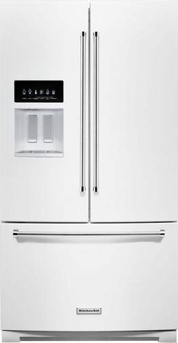 KitchenAid - 26.8 Cu. Ft. French Door Refrigerator - White - Front_Standard