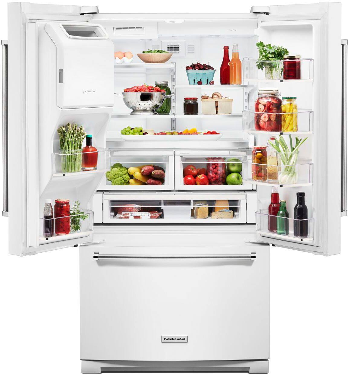 KitchenAid - 26.8 Cu. Ft. French Door Refrigerator - White - Alt_View_Standard_1