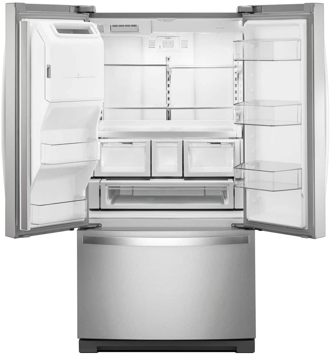 Whirlpool - 26.8 Cu. Ft. French Door Refrigerator - Stainless steel at ...