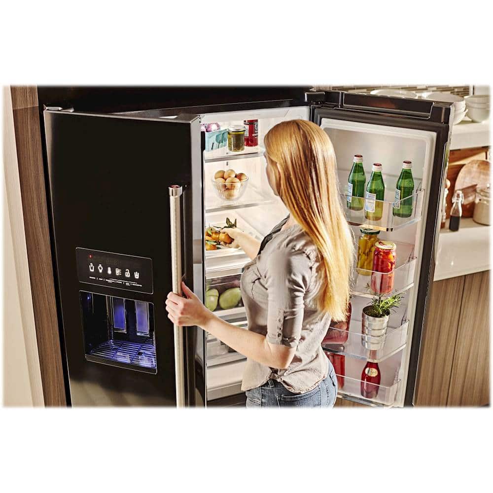KitchenAid - 26.8 Cu. Ft. French Door Refrigerator - Black - Alt_View_Standard_4