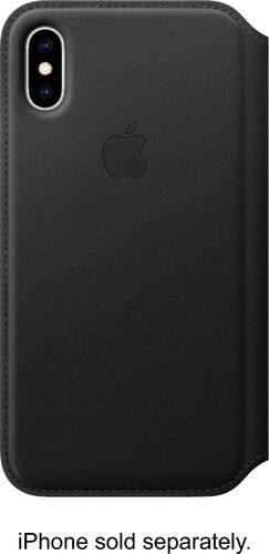 iPhone XS Leather Folio - Black