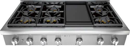 Thermador - Professional 48" Built-In Gas Cooktop - Front_Standard