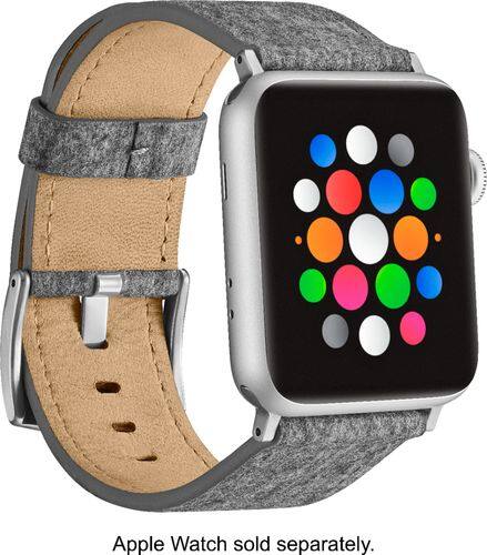Platinum™ - Fabric Watch Strap for Apple Watch® 42mm and 44mm - Light Gray