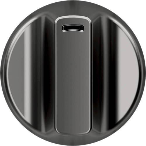 Café - Front Control Electric Knobs and Handles for Café Electric Ranges - Brushed Black - Front_Standard
