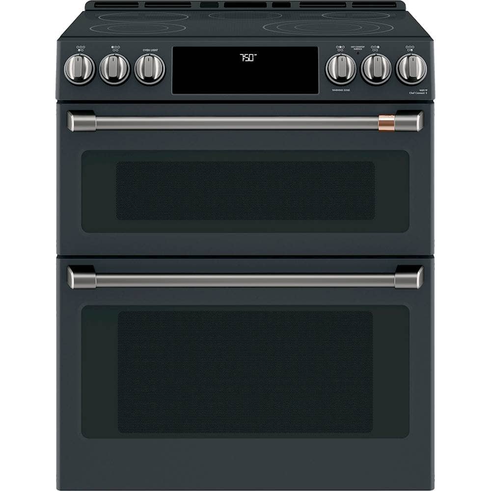 Café - Front Control Electric Knobs and Handles for Café Electric Ranges - Brushed Black - Alt_View_Standard_12