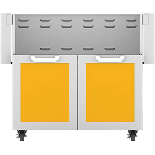 Hestan - Double-Door Tower Cart for 36" Gas Grills - Yellow - Angle_Standard