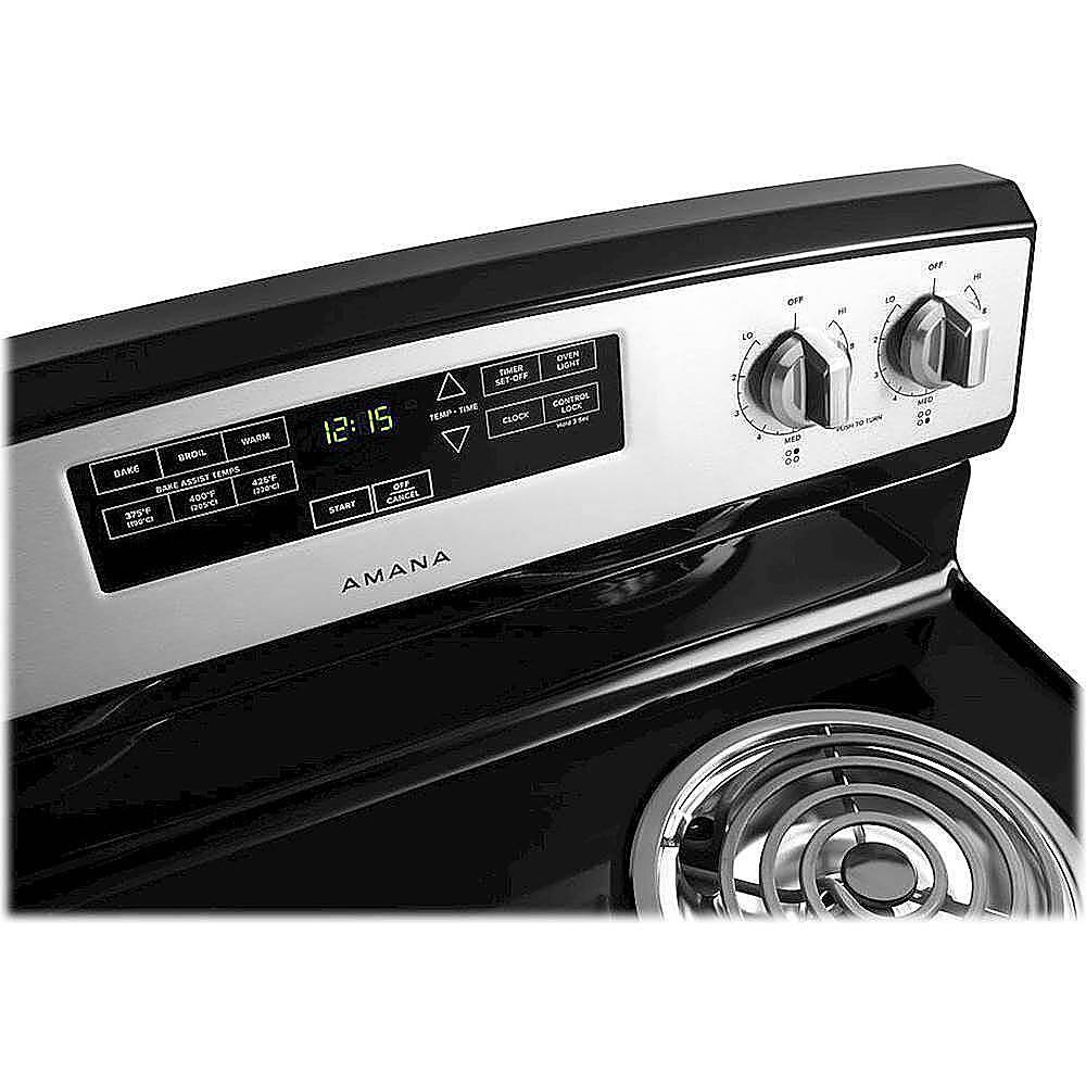 Amana - 4.8 Cu. Ft. Freestanding Electric Range - Stainless steel at