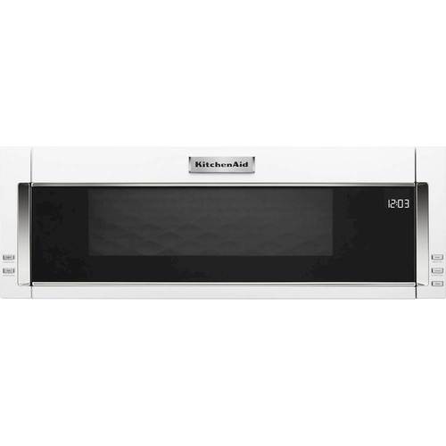 KitchenAid - 1.1 Cu. Ft. Over-the-Range Microwave with Sensor Cooking - White - Front_Standard