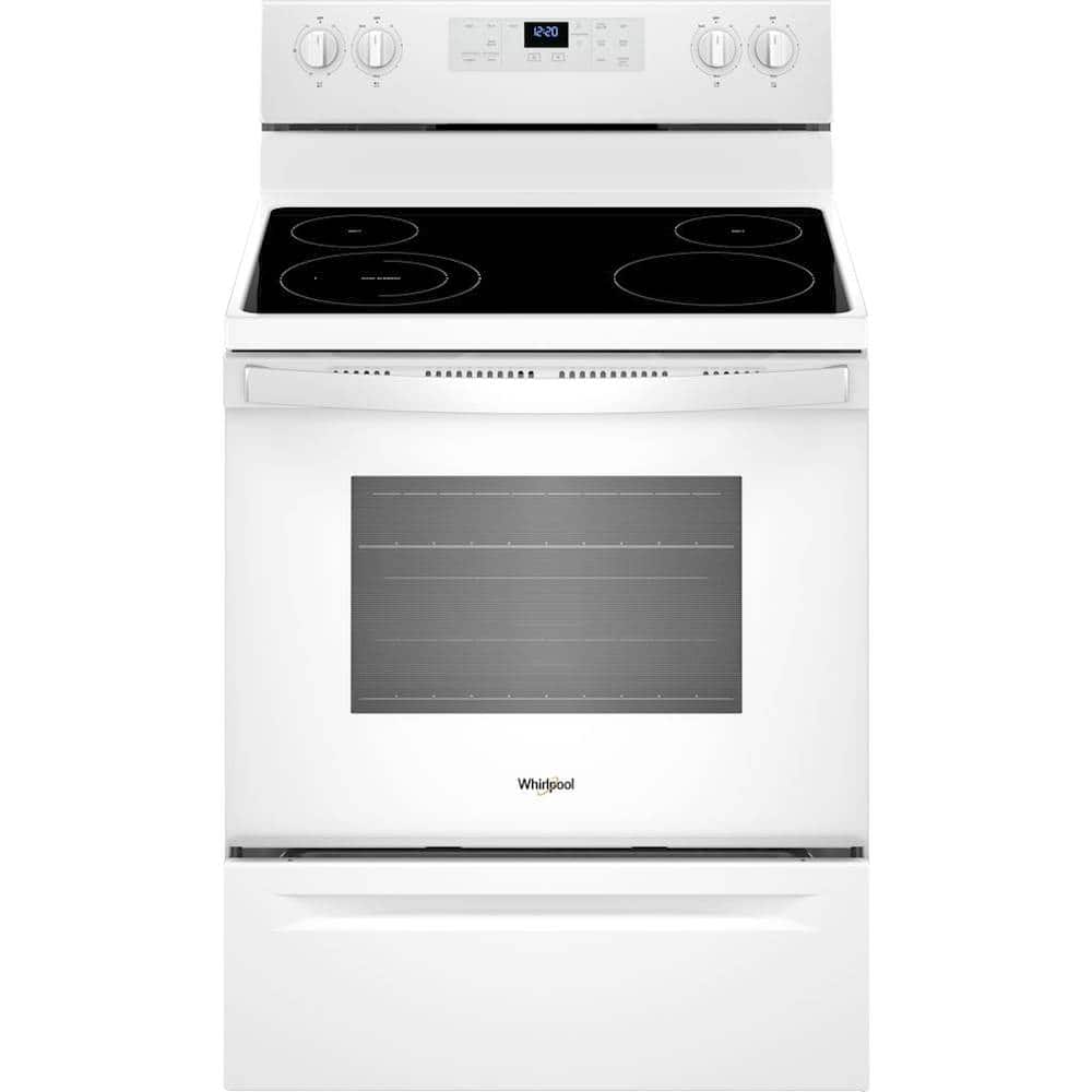 Whirlpool - 5.3 Cu. Ft. Self-Cleaning Freestanding Electric Range - White - Front_Zoom