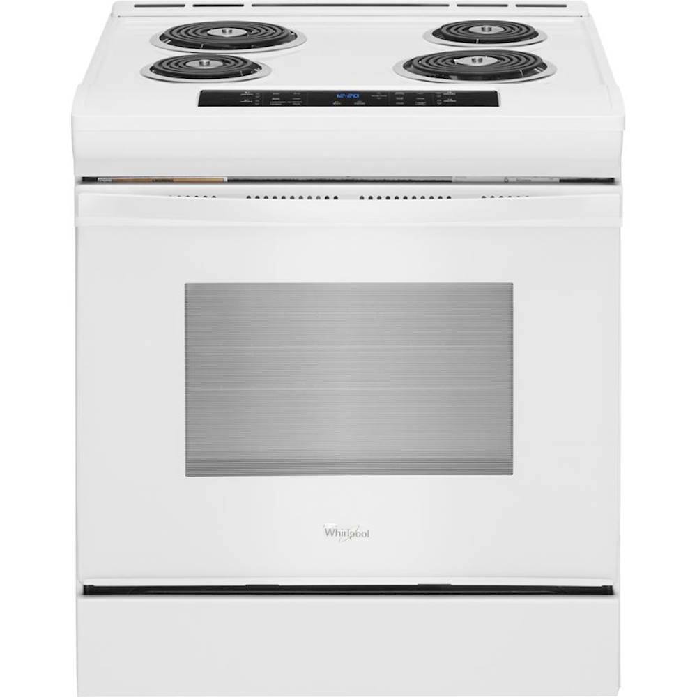 Whirlpool - 4.8 Cu. Ft. Self-Cleaning Slide-In Electric Range - White - Front_Zoom