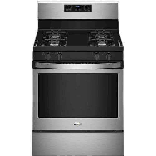 Whirlpool - 5.0 Cu. Ft. Self-Cleaning Freestanding Gas Range - Silver - Front_Standard