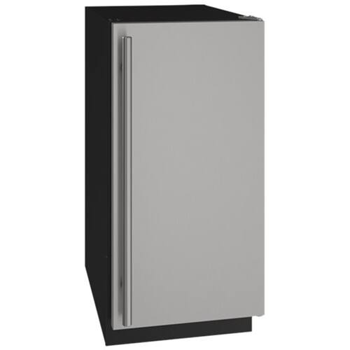 U-Line - ADA Series 15" 90-Lb. Freestanding Icemaker - Stainless steel - Front_Standard