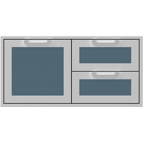 Hestan - AGSDR Series 42" Double Drawer and Storage Door Combination - Pacific Fog - Front_Standard