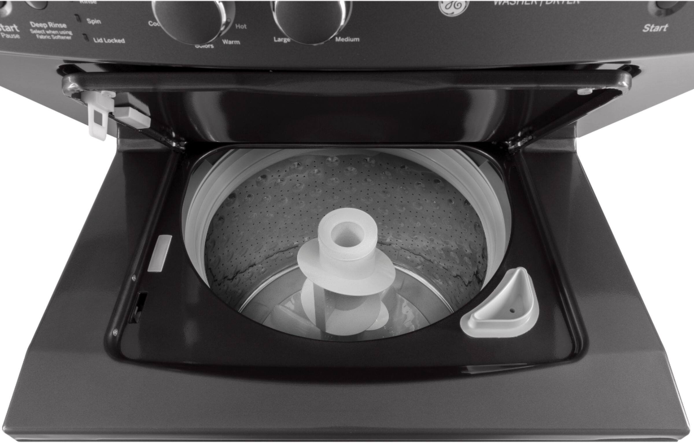 GE - Unitized Spacemaker 3.8 Cu. Ft. 11-Cycle Washer and 5.9 Cu. Ft. 4-Cycle Gas Dryer Combo - Diamond Gray - Alt_View_Standard_12