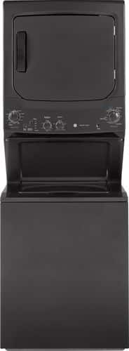 GE - Unitized Spacemaker 3.8 Cu. Ft. 11-Cycle Washer and 5.9 Cu. Ft. 4-Cycle Electric Dryer Combo - Diamond Gray - Front_Standard