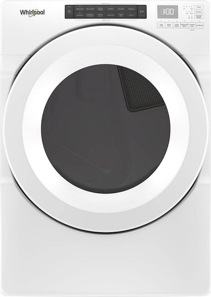 Whirlpool - 7.4 Cu. Ft. Gas Dryer - White - Front_Zoom