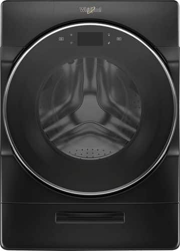 Whirlpool - 5.0 Cu. Ft. 37-Cycle High-Efficiency Front-Loading Washer with Steam - Black Shadow - Front_Standard