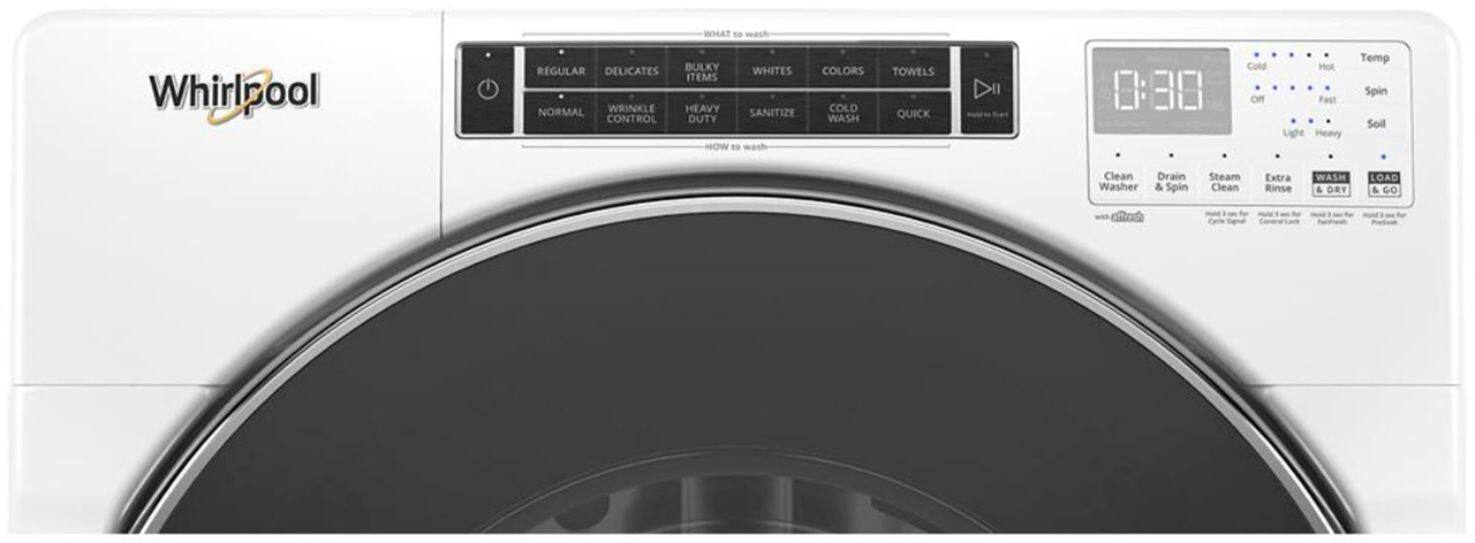 Whirlpool - 5.0 Cu. Ft. 37-Cycle High-Efficiency Front-Loading Washer with Steam - White - Alt_View_Standard_2