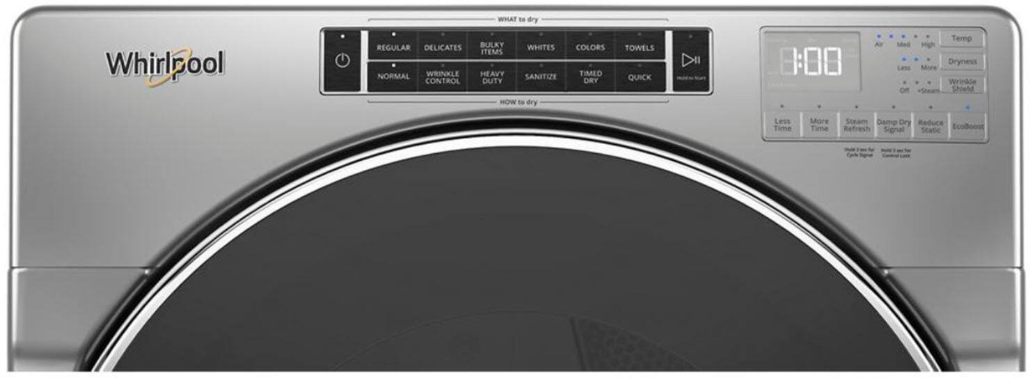 Whirlpool - 7.4 Cu. Ft. Gas Dryer with Steam - Chrome Shadow - Alt_View_Standard_2