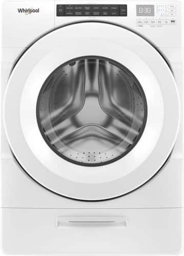 Whirlpool - 4.5 Cu. Ft. 37-Cycle High-Efficiency Front-Loading Washer with Steam and Load & Go Dispenser - White - Front_Standard