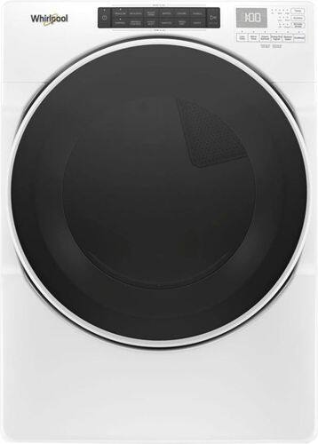 Whirlpool - 7.4 Cu. Ft. 37-Cycle High-Efficiency Electric Dryer with Steam - White - Front_Standard
