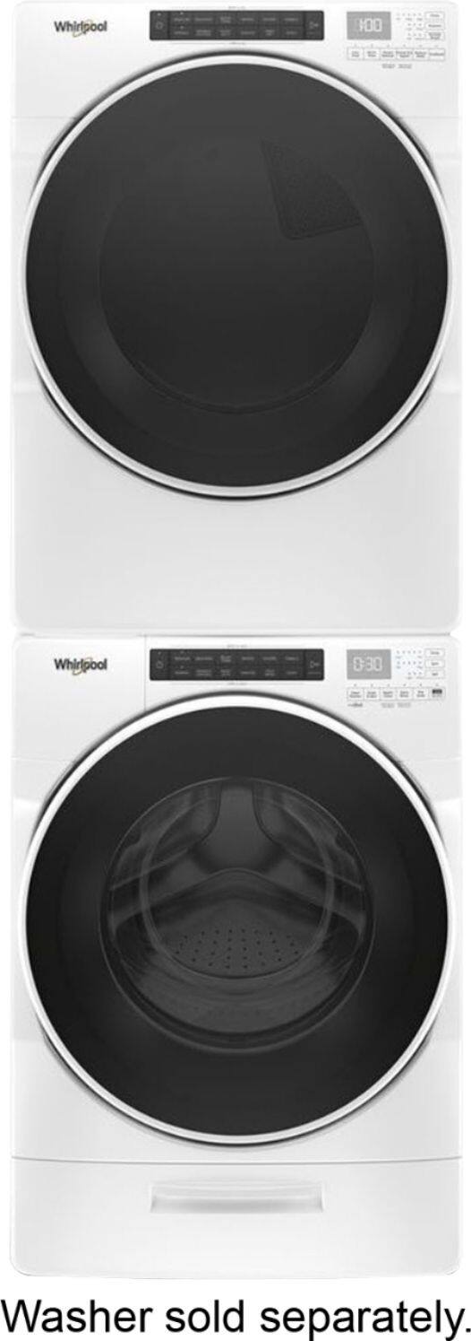 Whirlpool - 7.4 Cu. Ft. 37-Cycle High-Efficiency Electric Dryer with Steam - White - Alt_View_Standard_12