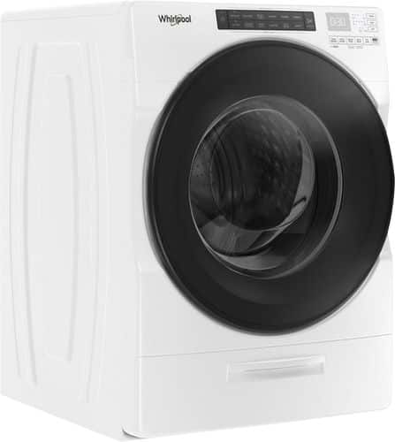 Whirlpool - Whirlpool - 4.5 Cu. Ft. 37-Cycle High-Efficiency Front-Loading Washer with Steam and Load & Go™ XL Dispenser- White - White - Angle_Standard