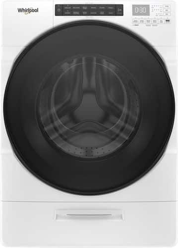 Whirlpool - Whirlpool - 4.5 Cu. Ft. 37-Cycle High-Efficiency Front-Loading Washer with Steam and Load & Go™ XL Dispenser- White - White - Front_Standard