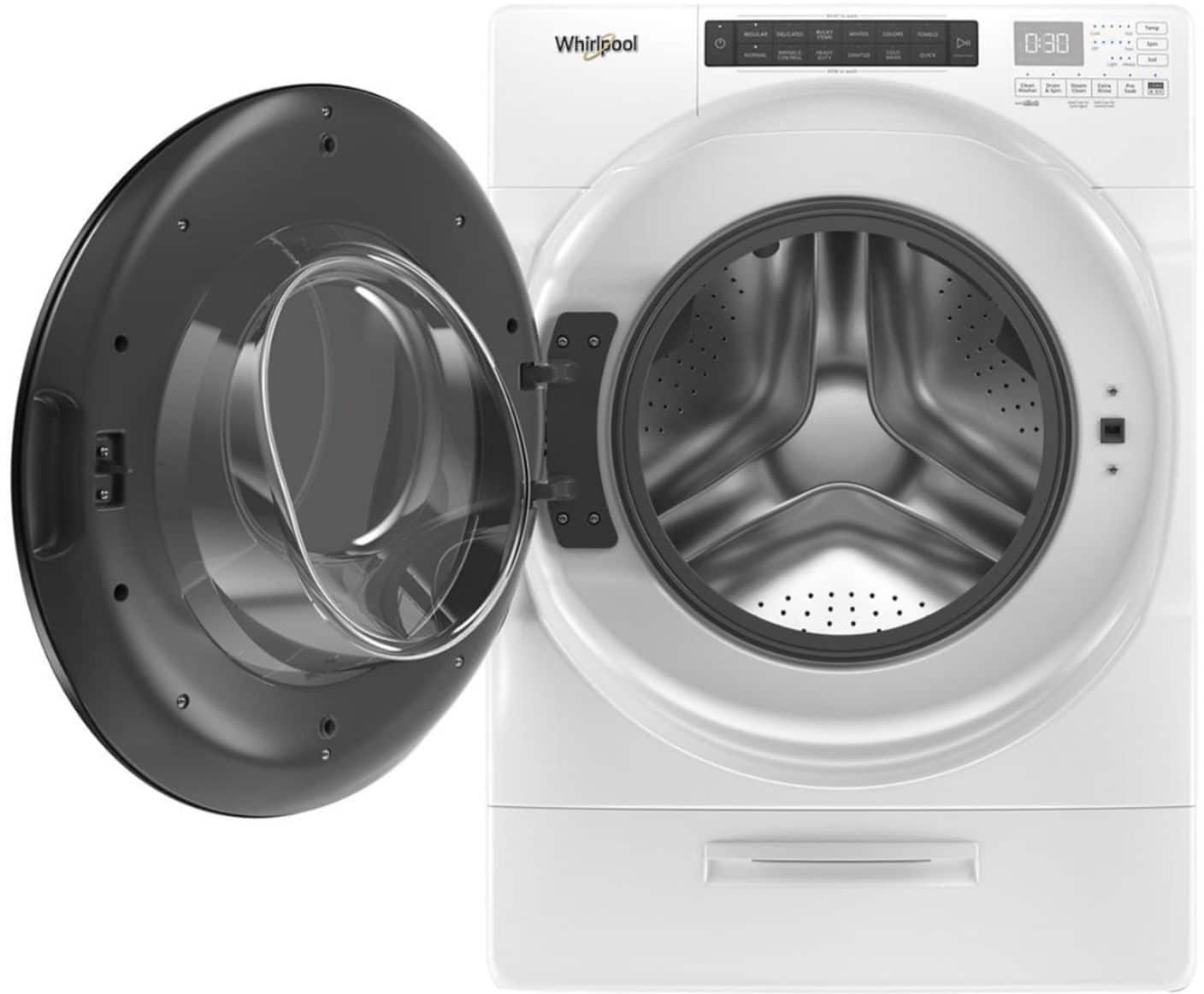 Whirlpool - Whirlpool - 4.5 Cu. Ft. 37-Cycle High-Efficiency Front-Loading Washer with Steam and Load & Go™ XL Dispenser- White - White - Alt_View_Standard_5