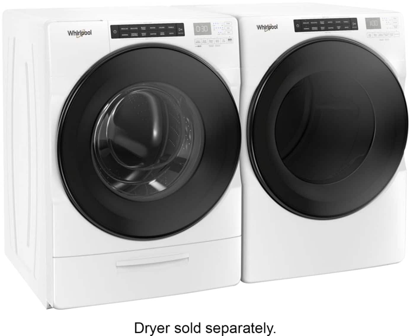Whirlpool - Whirlpool - 4.5 Cu. Ft. 37-Cycle High-Efficiency Front-Loading Washer with Steam and Load & Go™ XL Dispenser- White - White - Alt_View_Standard_6
