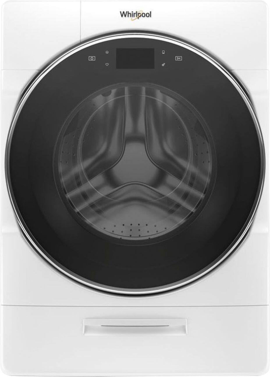 Whirlpool - 5.0 Cu. Ft. 37-Cycle High-Efficiency Front-Loading Washer with Steam - White - Front_Zoom