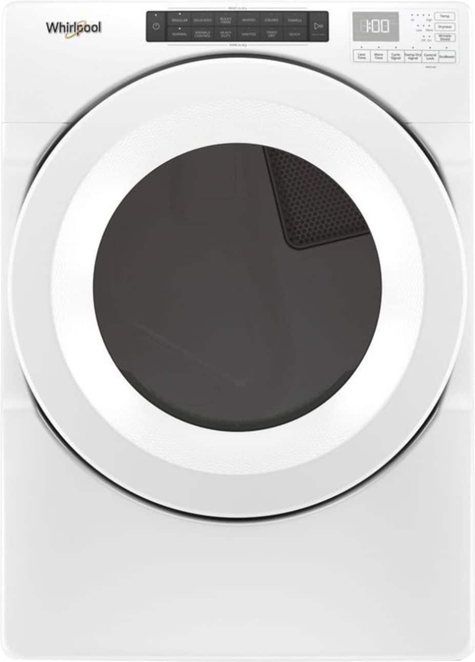 Whirlpool - 7.4 Cu. Ft. Electric Dryer - White - Front_Zoom
