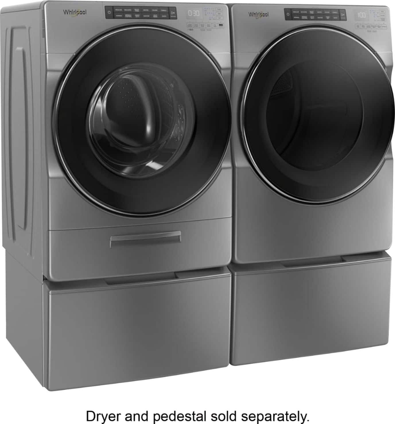 Whirlpool - Whirlpool - 4.5 Cu. Ft. 37-Cycle High-Efficiency Front-Loading Washer with Steam and Load & Go™ XL Dispenser - Chrome Shadow - Alt_View_Standard_15