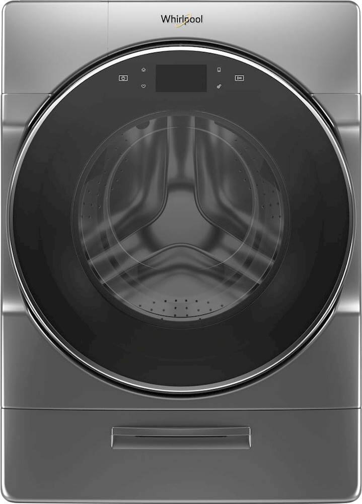 Whirlpool - 4.5 Cu. Ft. 37-Cycle Washer and 7-Cycle Dryer Electric Combo - Chrome Shadow - Front_Zoom