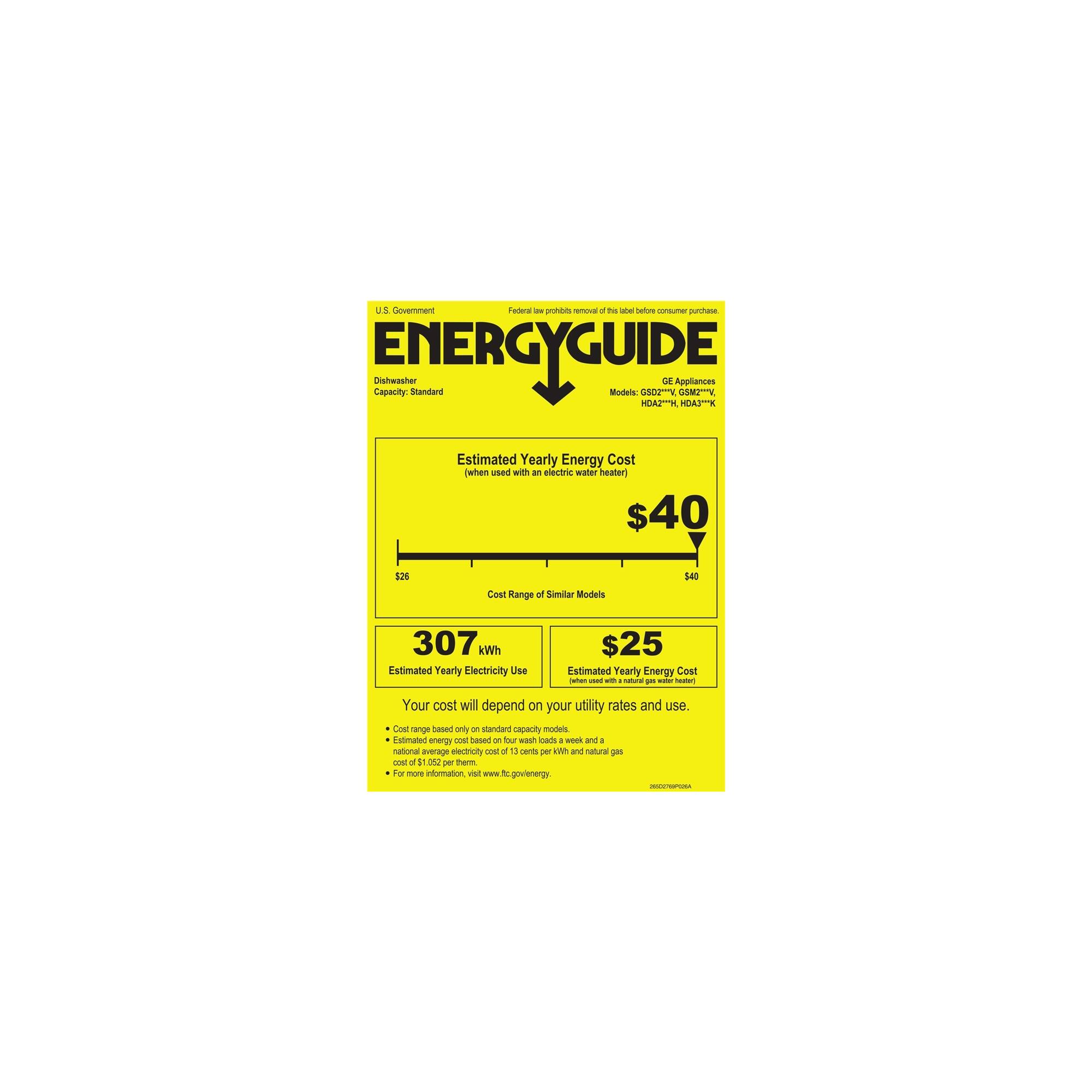Hotpoint - 24" Front Control Built-In Dishwasher - White - Energy_Guide