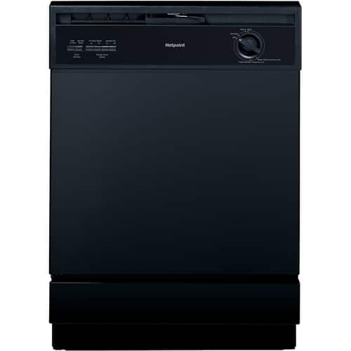 Hotpoint - 24" Front Control Built-In Dishwasher - White - Front_Standard