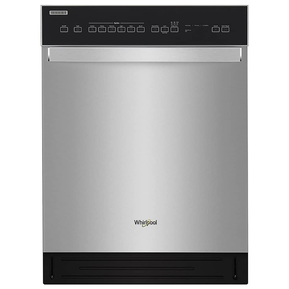 Whirlpool - 24" Front Control Tall Tub Built-In Dishwasher With ...