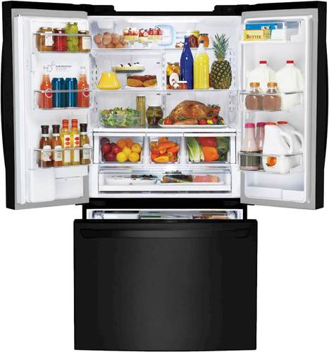 LG - 23.7 Cu. Ft. French Door Counter-Depth Refrigerator - Matte Black Stainless Steel - Alt_View_Standard_1