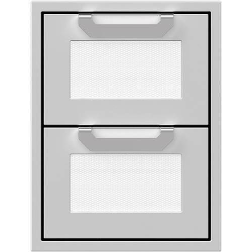 Hestan - AGDR Series 16" Outdoor Double Storage Drawers - Froth - Front_Standard