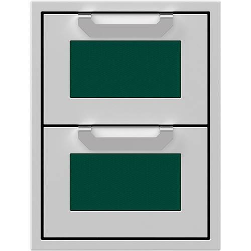 Hestan - AGDR Series 16" Outdoor Double Storage Drawers - Grove - Front_Standard