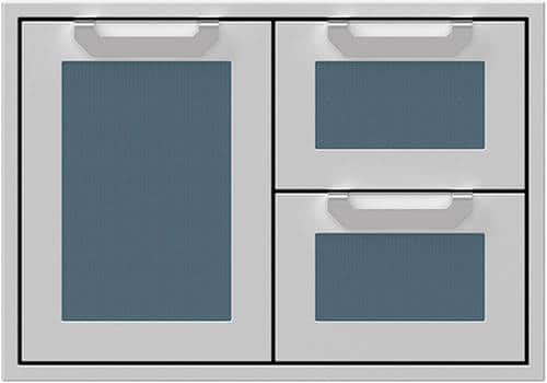 Hestan - AGSDR Series 30" Double Drawer and Storage Door Combination - Pacific Fog - Front_Standard