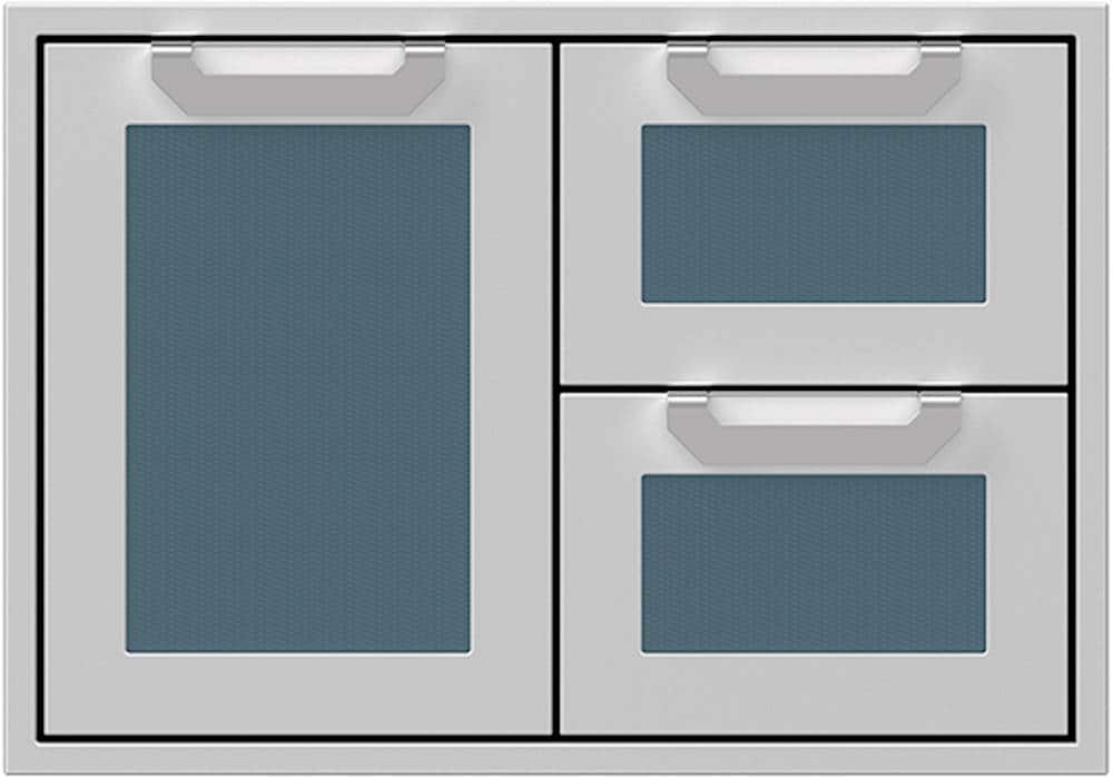 Hestan - AGSDR Series 30" Double Drawer and Storage Door Combination - Pacific Fog - Front_Zoom