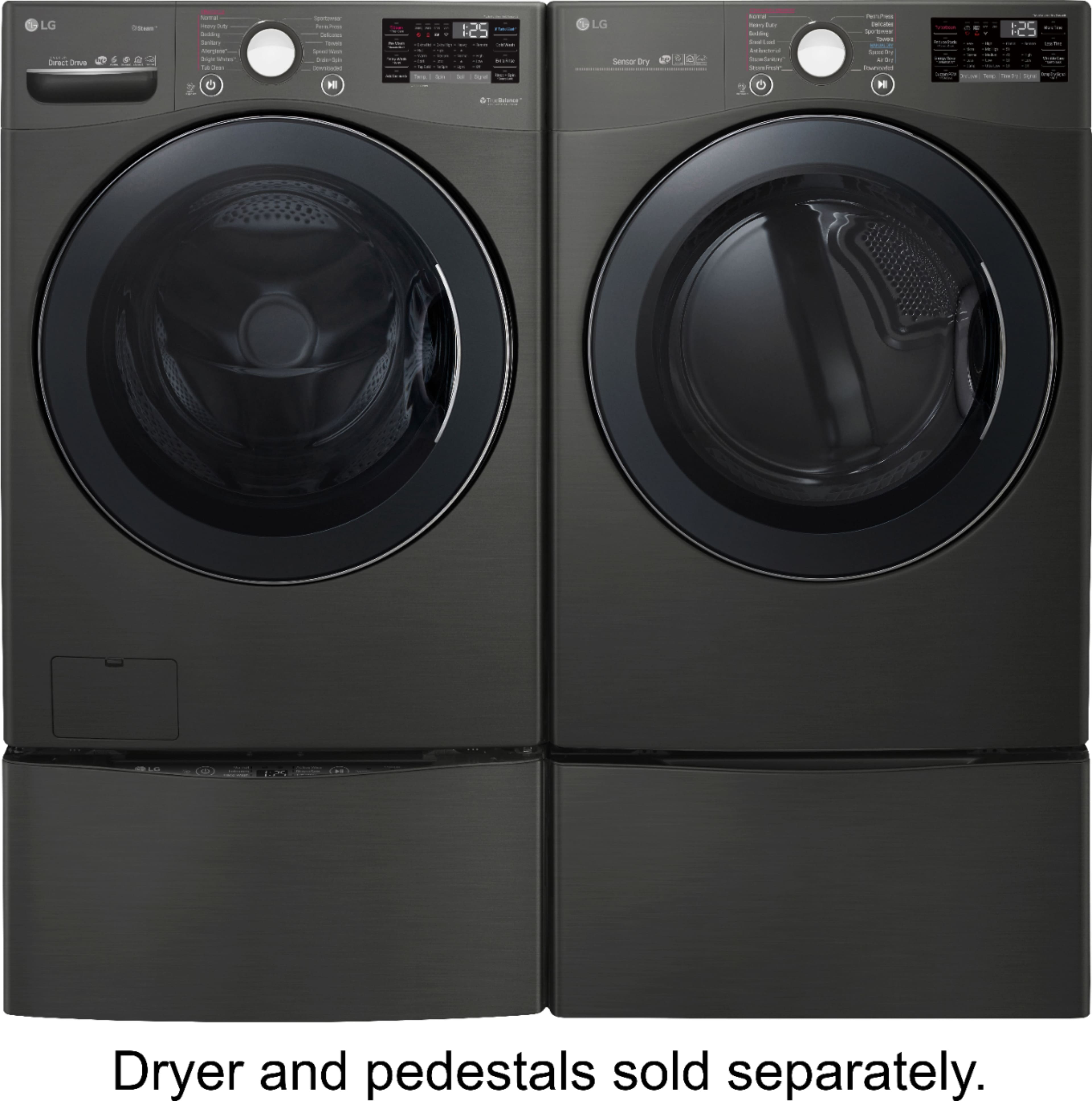 LG - 4.5 Cu. Ft. 14-Cycle Front-Loading Washer with Steam - Black Steel - Alt_View_Standard_11