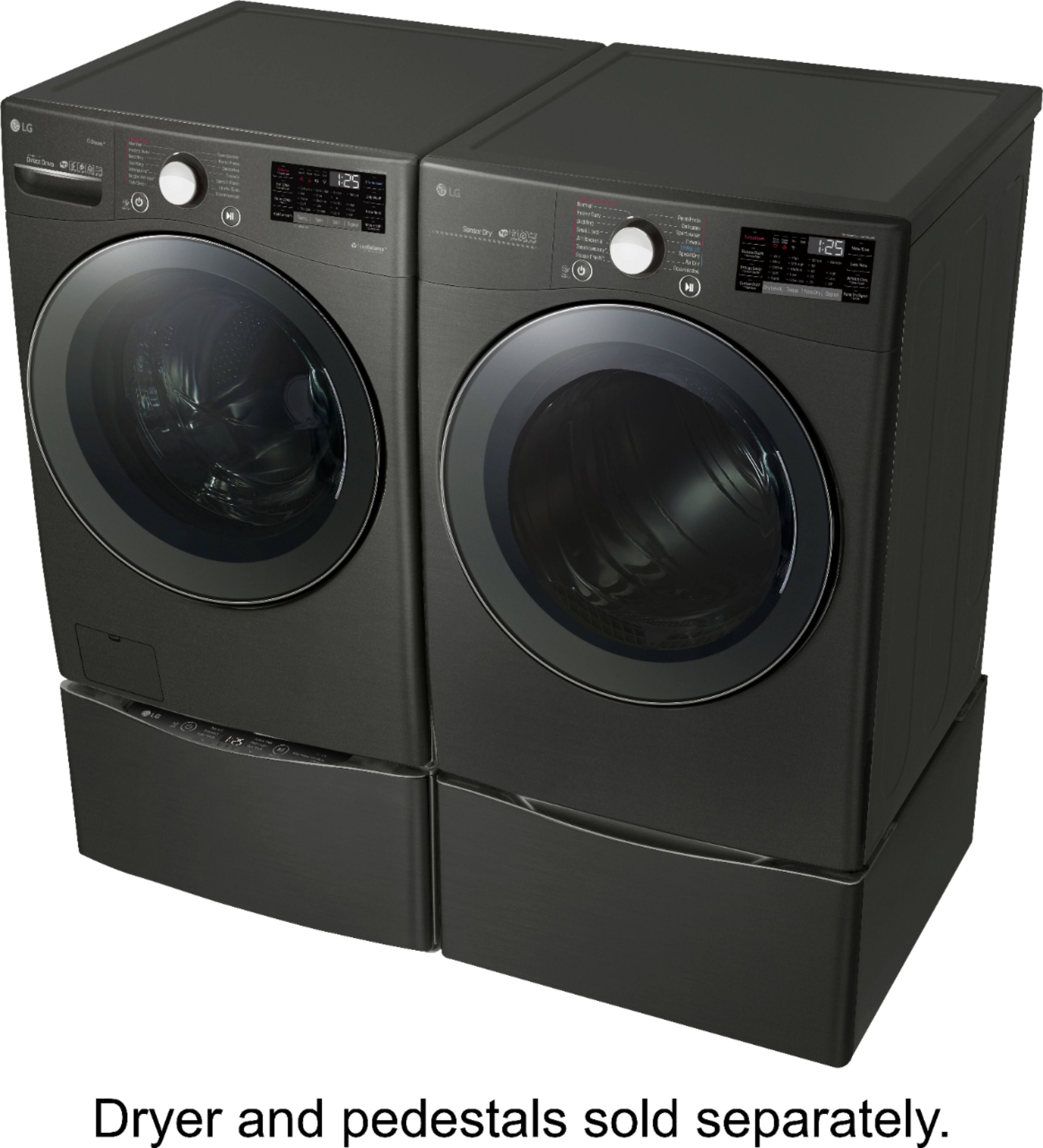 LG - 4.5 Cu. Ft. 14-Cycle Front-Loading Washer with Steam - Black Steel - Alt_View_Standard_15