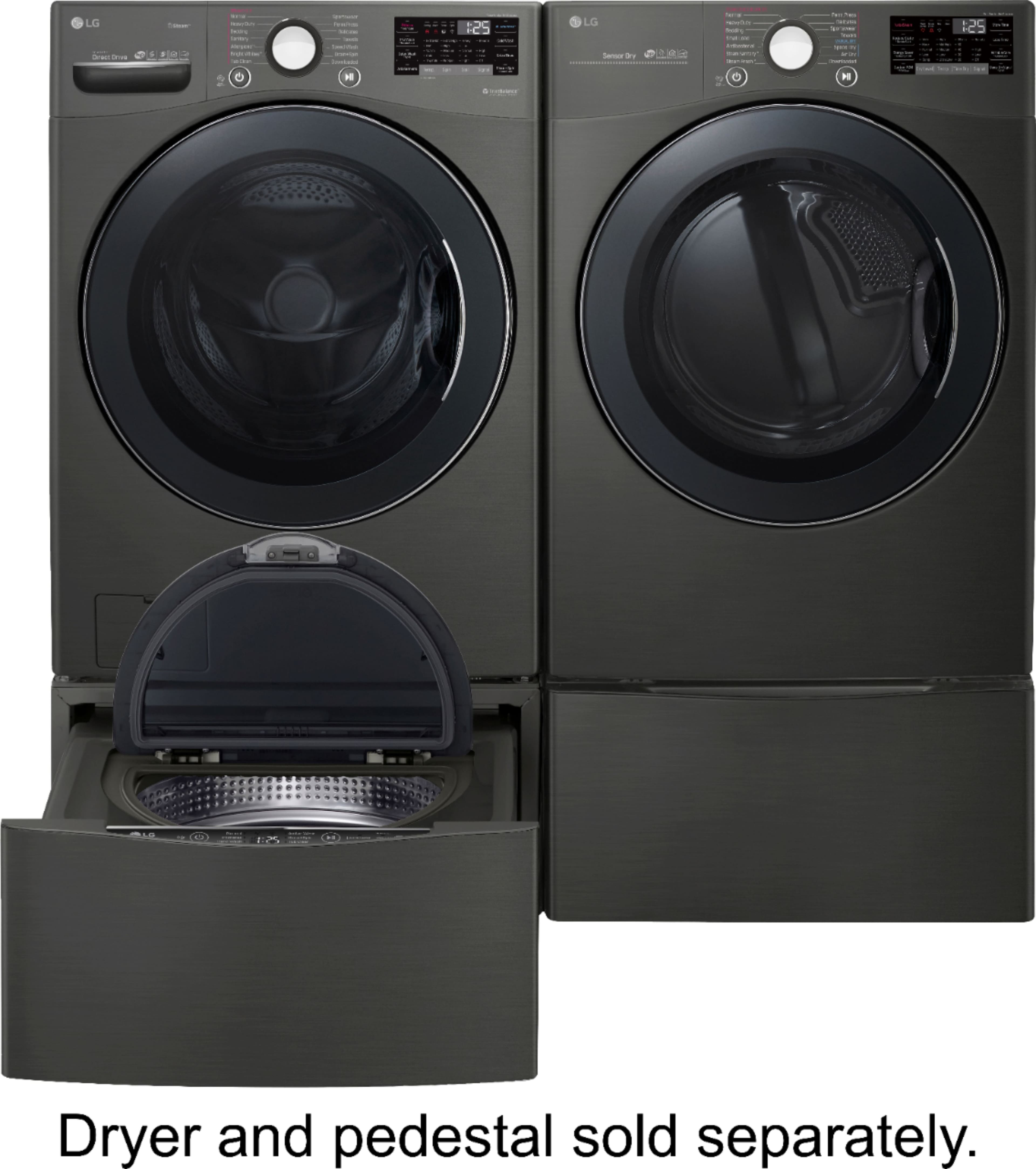 LG - 4.5 Cu. Ft. 14-Cycle Front-Loading Washer with Steam - Black Steel - Alt_View_Standard_18