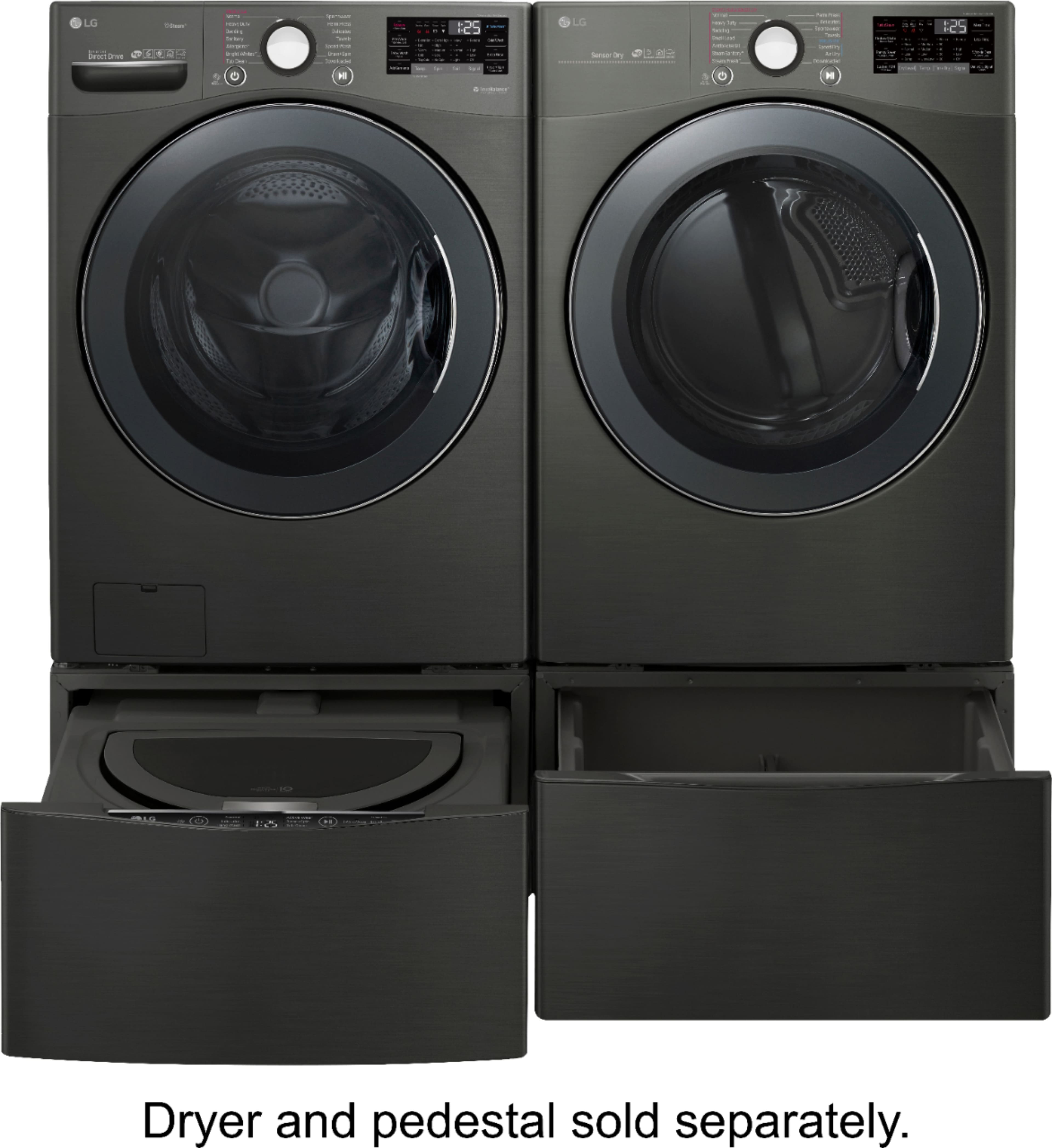LG - 4.5 Cu. Ft. 14-Cycle Front-Loading Washer with Steam - Black Steel - Alt_View_Standard_19